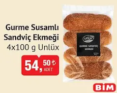 UNLÜX GURME SUSAMLI SANDVİÇ EKMEĞİ 4X100 G